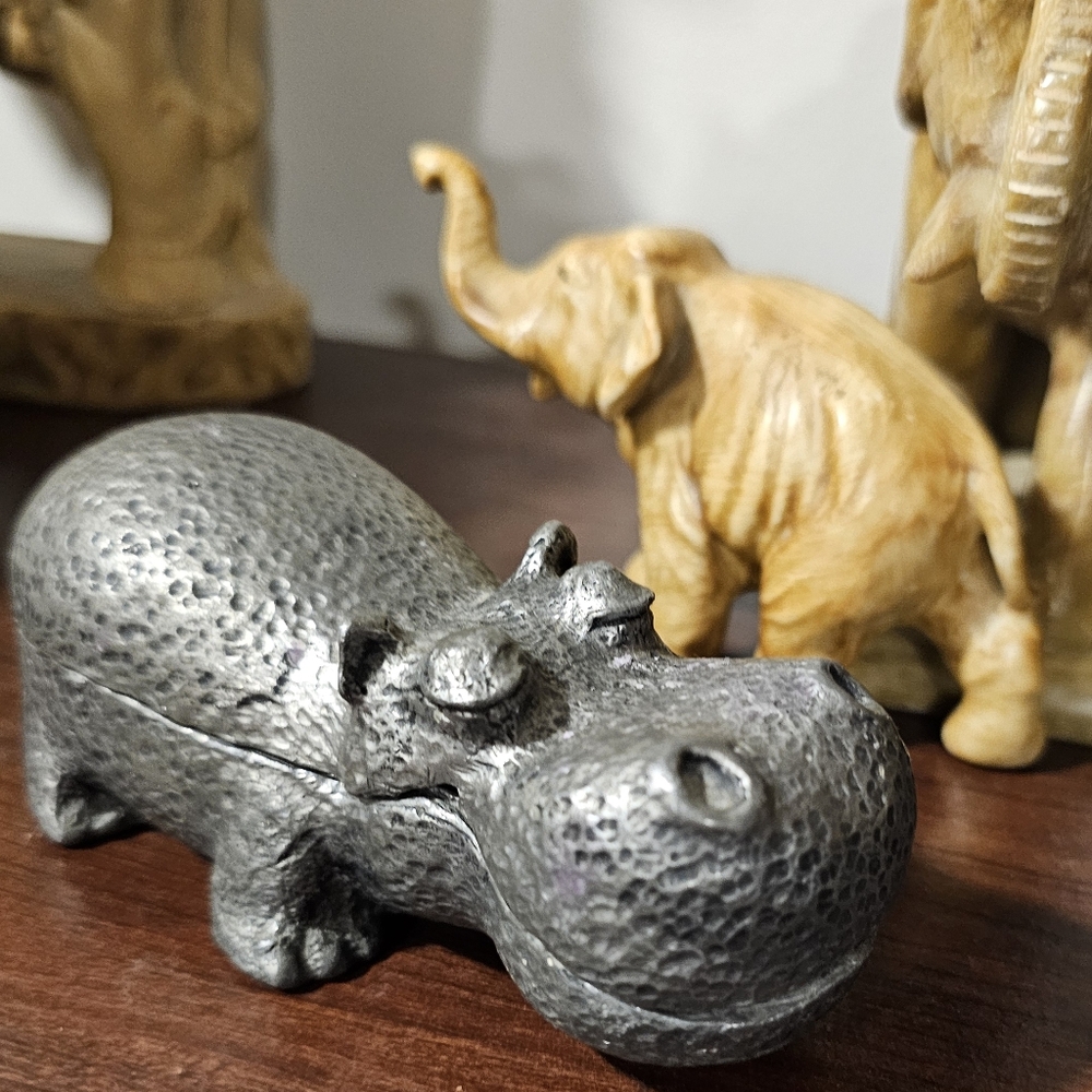 Pewter hippopotamus